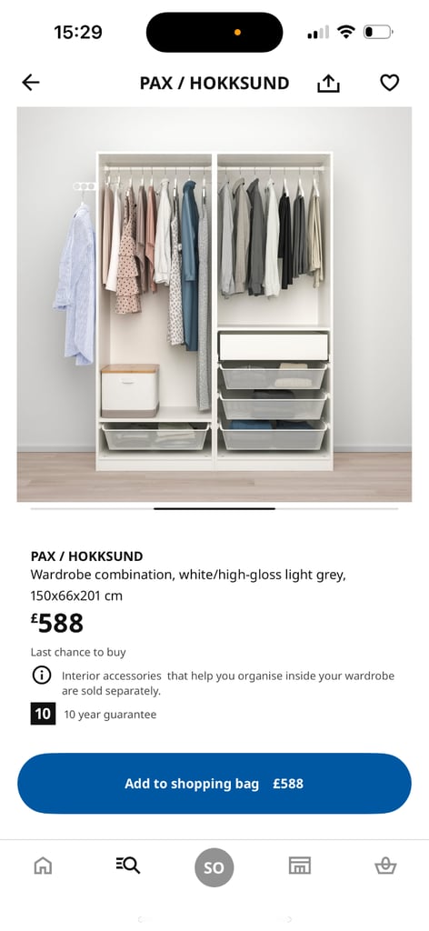 IKEA PAX sliding wardrobe white 