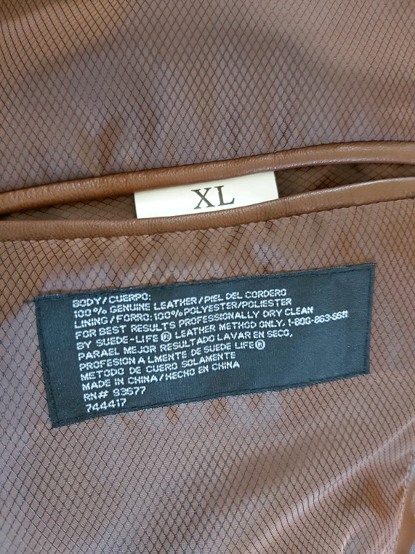 Leather jacket mensXL