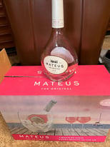 Empty Mateus Rose Wine Bottles x 6