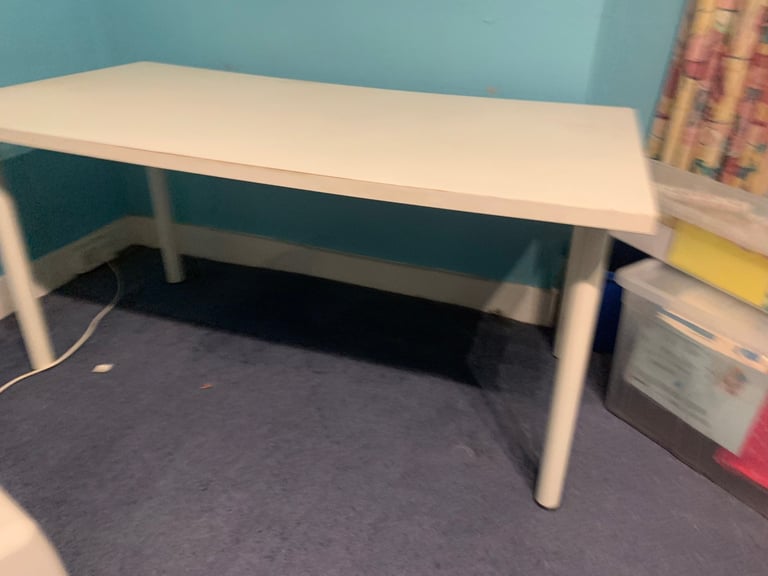 IKEA white laminated table, 151L x 80W x 72H