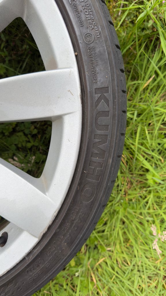 1 x VW LUGANO MK 3  19" INCH ALLOY WHEEL & TYRE