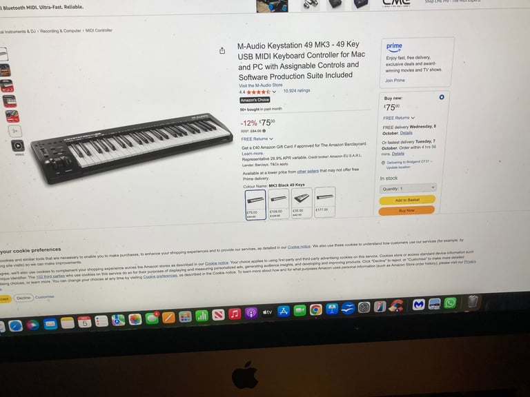 @@  AS NEW / NEVER USED ..M AUDIO KEYSTATION 49 MK 3 & SUSTAIN PEDAL .. PLEASE READ.. THANKS @@