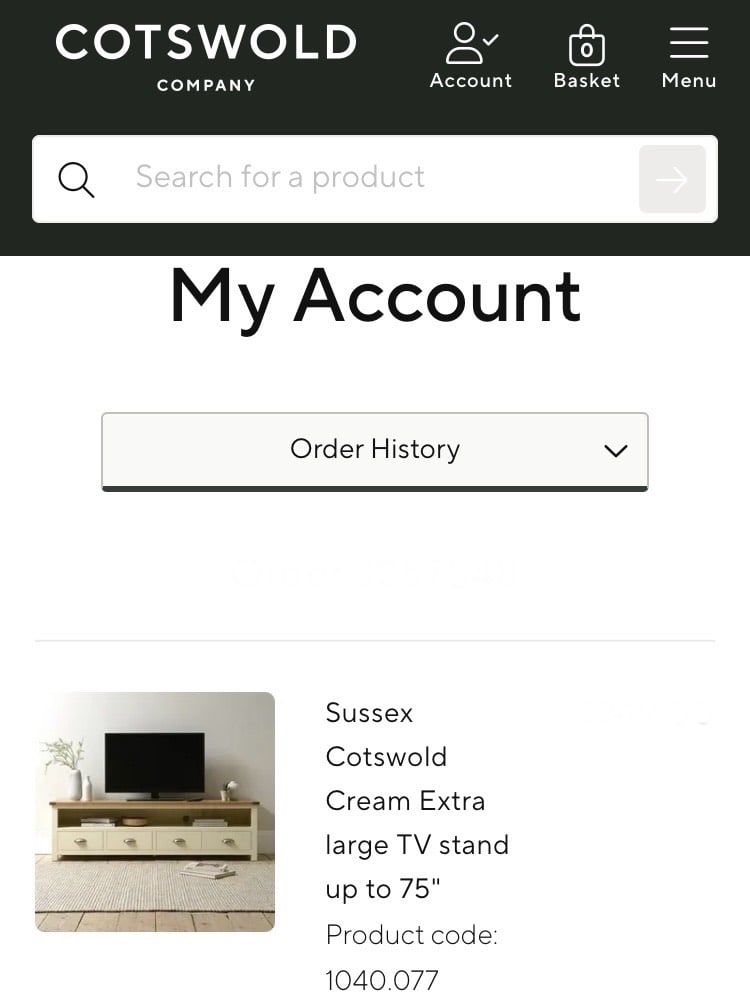 REDUCED Cotswold Company Solid Wood Cream Oak Sussex Cotswold Cream Extra large TV stand