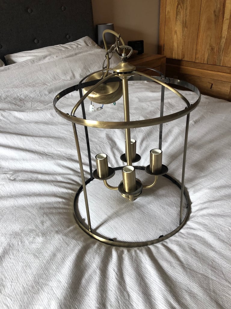 Antiqued brass pendant light 