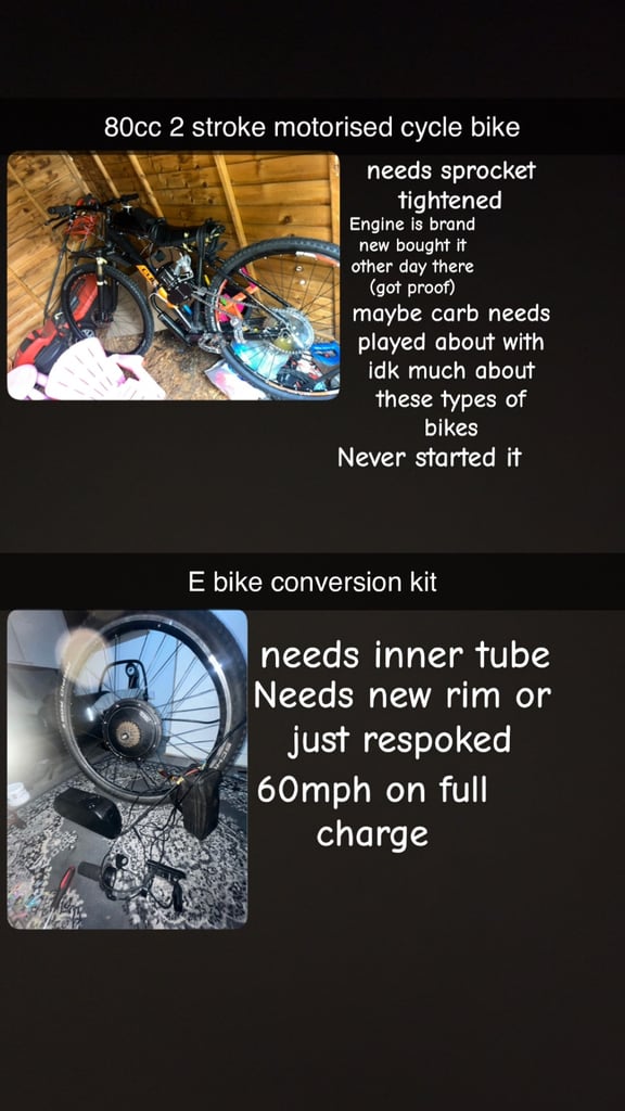 image for E Bike / Moterbike / SWAPS ONLY