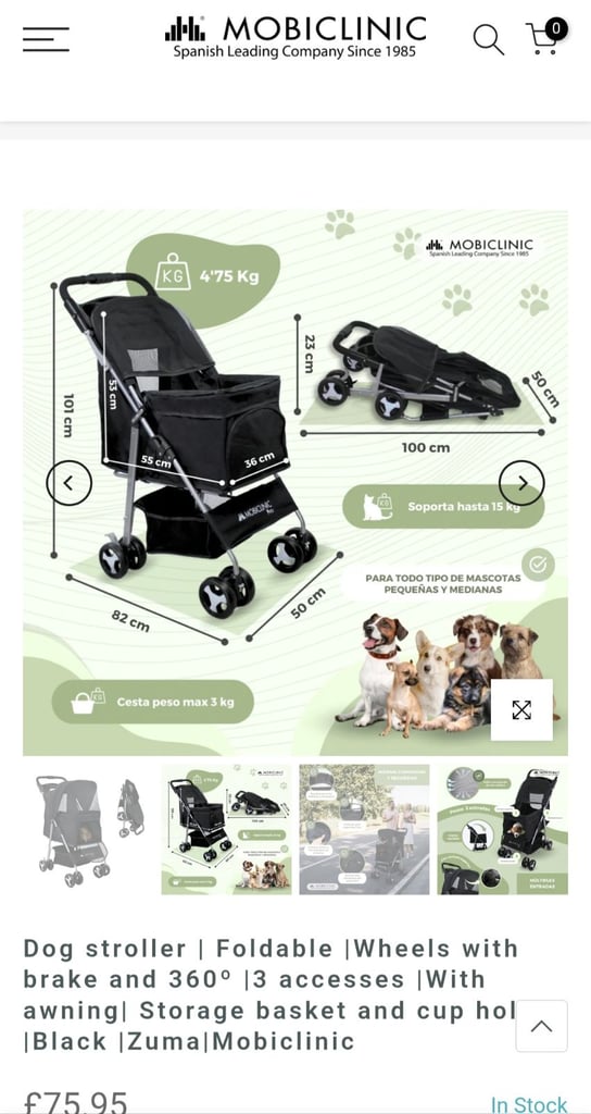 Pet stroller, pushchair, dog stroller 