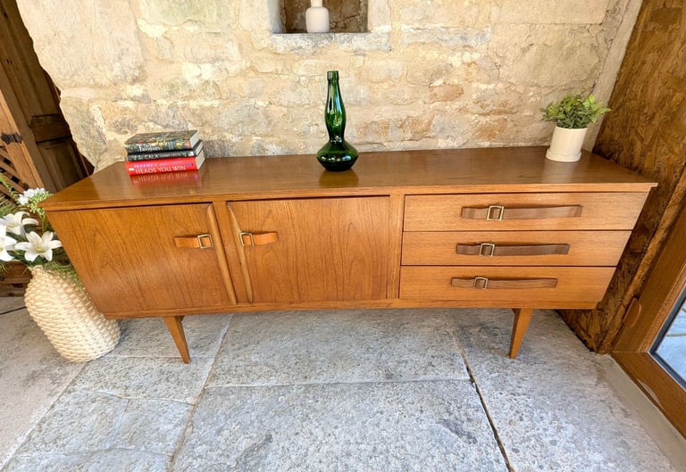 Mid Century Teak Sideboard - 6Ft Long - Beautility