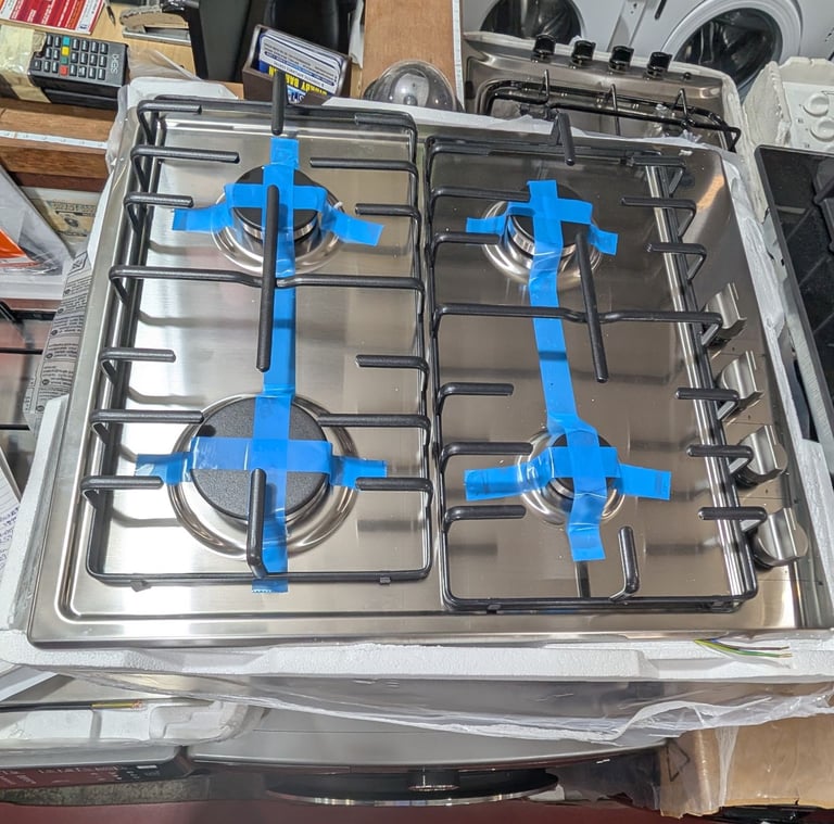image for HOOVER 60CM GAS HOB S/S 4 BURNER-SIDE CONTROL-STYLISH-DURABLE-EX DISPLAY-WOW-
