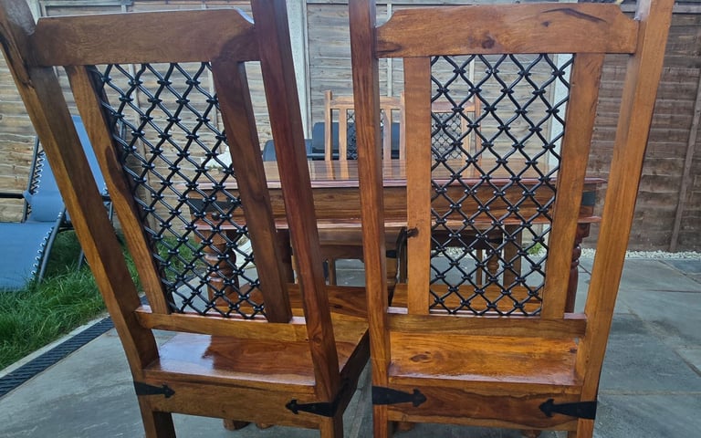 Solid wood table and chairs 