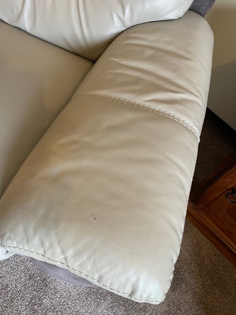 DFS Electric Reclining Sofa and Armchair Suite with Footstool (Immaculate)