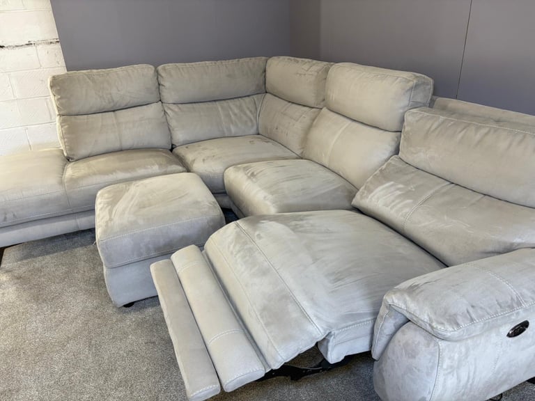 Large grey electric L shape recliner sofa DELIVERY AVAILABLE!