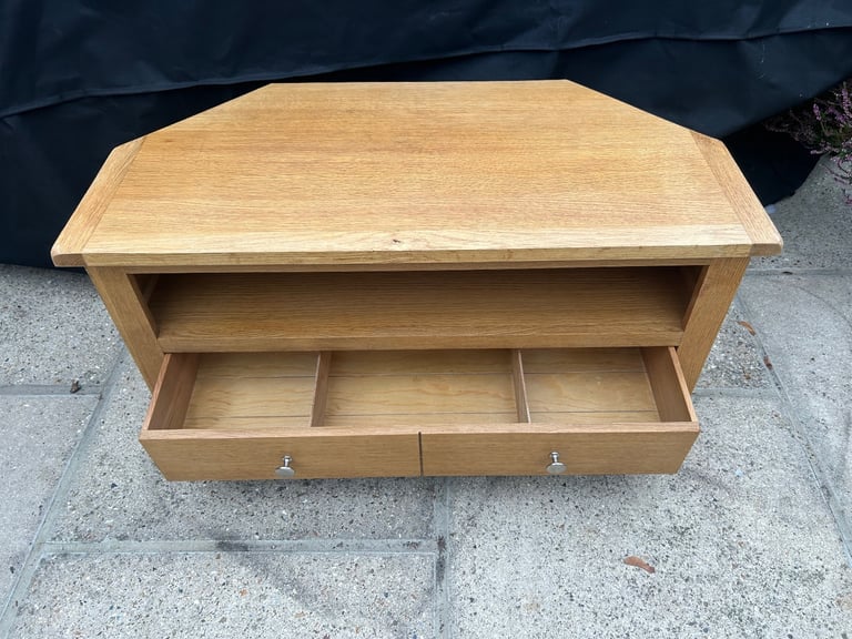 image for Dunelm Bromley oak corner tv unit 