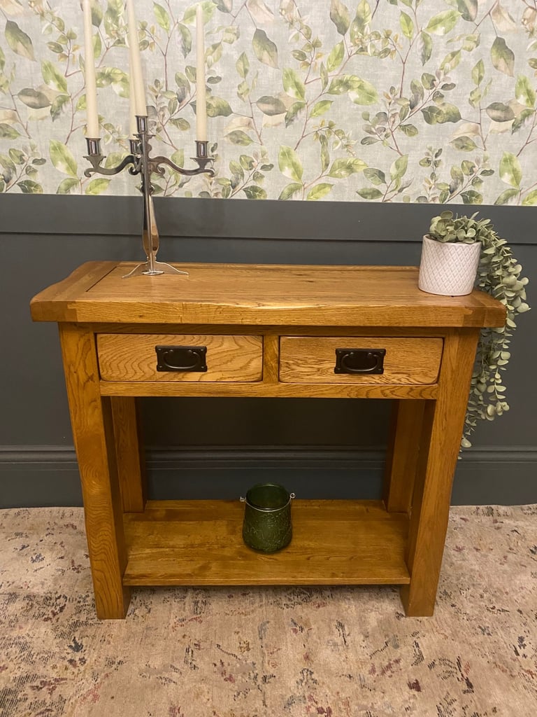 💖 Stunning solid oak Oak Furnitureland console table 