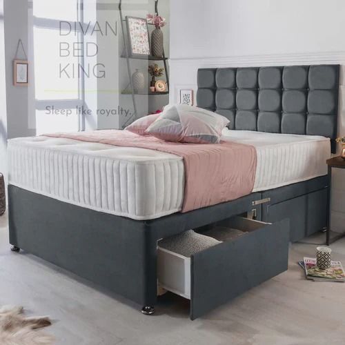 image for Stylish DIVAN 5FT King Size Divan Bed Base With Storage + Mattress >> 20% Off Deal >> Same Day COD>>