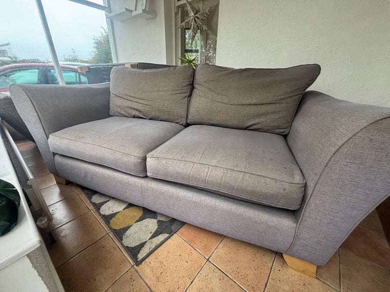 image for Suite of furniture: 3 + 2 seater sofa mid grey 