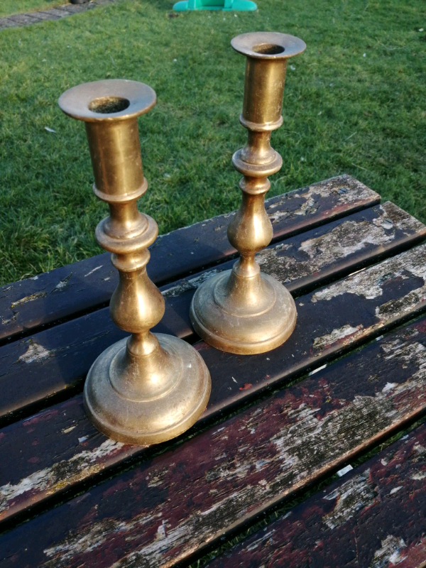 Solid Brass 21” Barley Twist Candlesticks with Square Bases