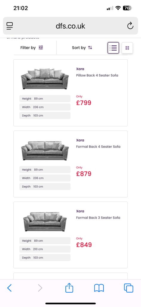 DFS 3+4 seater