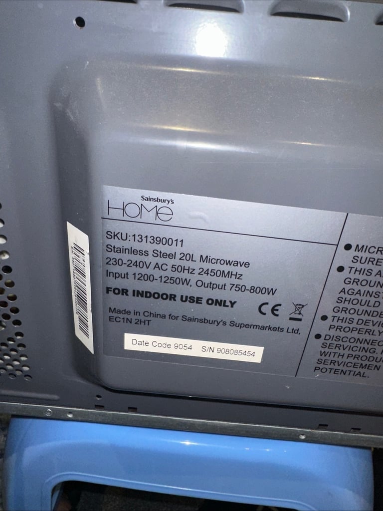 Sainsbury home 20 L 1200/1250 Walt 