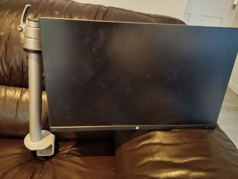 image for HP 23inch  monitor and desk clamp stand