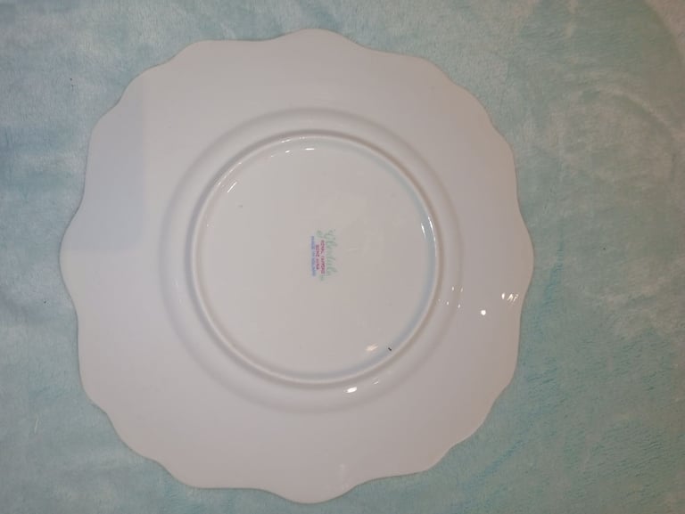 Midwinter cake plate Glendale flower plate yellow vintage plates