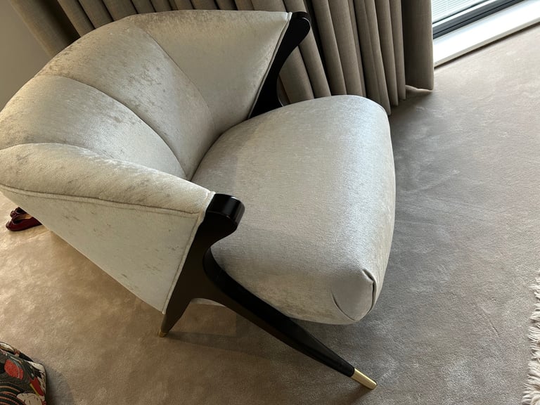 Eichholtz Pavone cream Boucle armchair rrp £1195