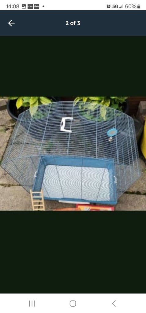 Bird cage large with accessories 