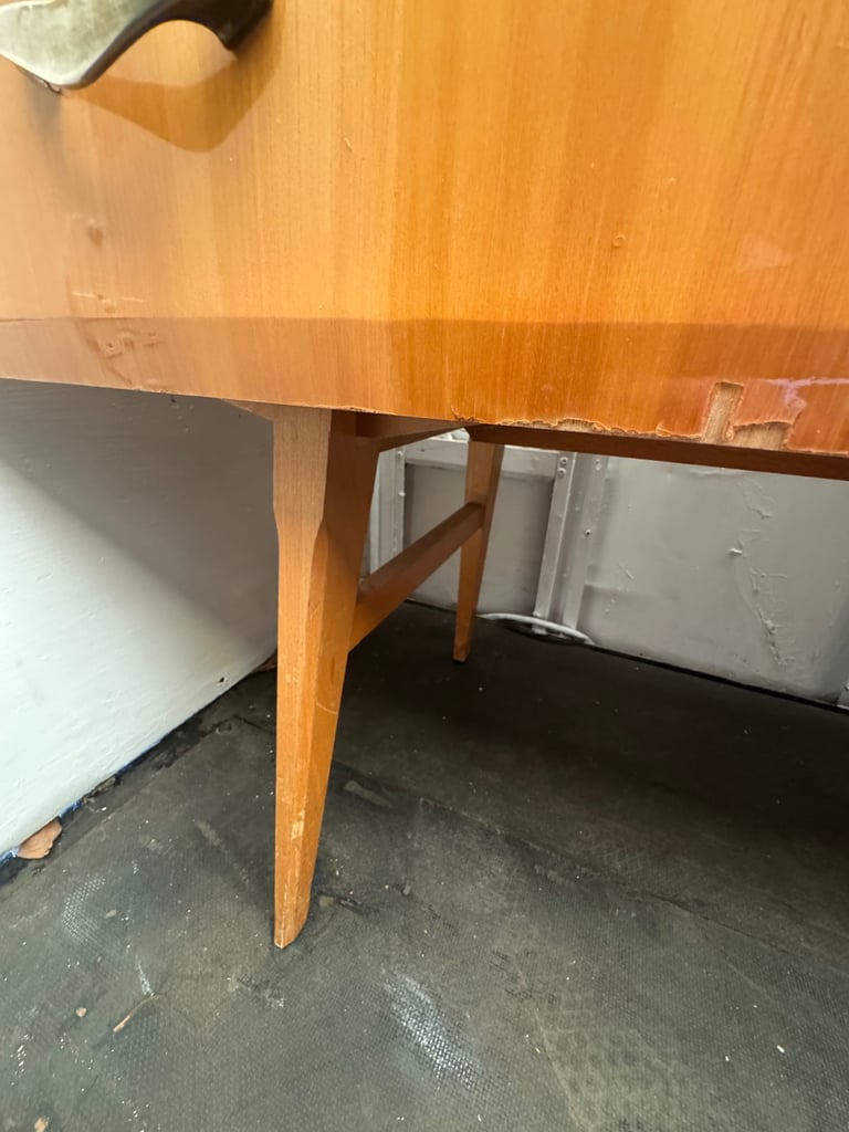 Mid Century Sideboard Credenza By Meredew Dressing Table Pin Legs Retro Chic