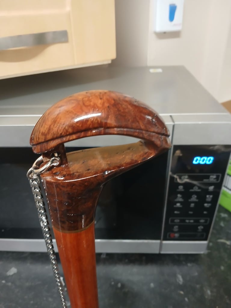 Handmade hardwood walking stick 
