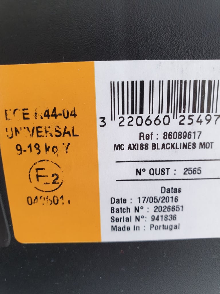 Maxi Cosi Axis Car Seat for 9 - 18kg
