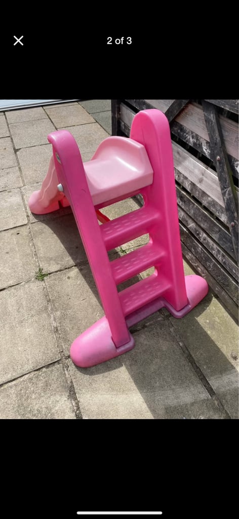 Little tikes tykes garden toys slide folding fold up pink large