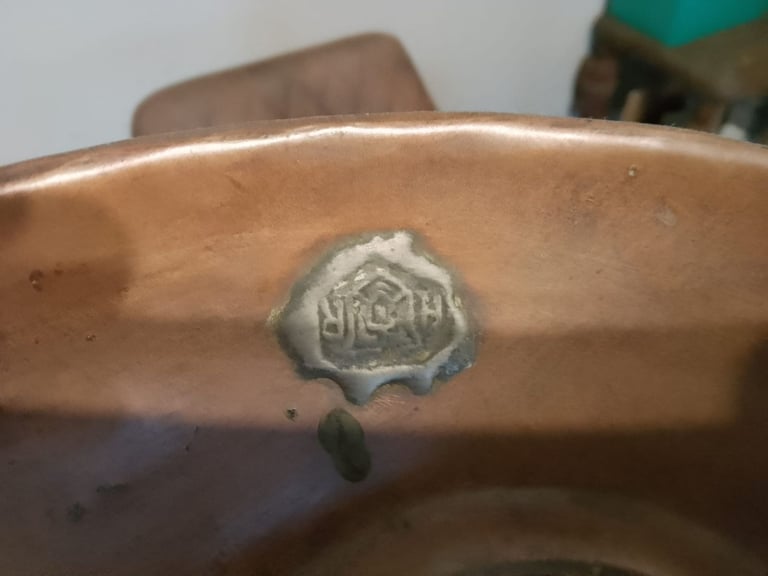 Vintage copper brass measure jug collection