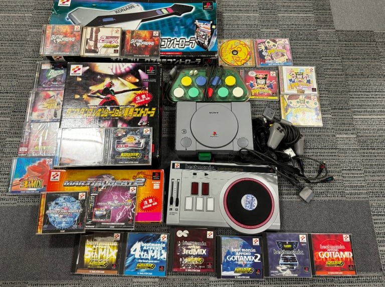 Huge PlayStation 1 Bemani Collection. Ultra rare one of a kind!!
