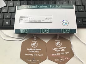 Grand National Aintree - Lord Sefton Terrace x 2 tickets 