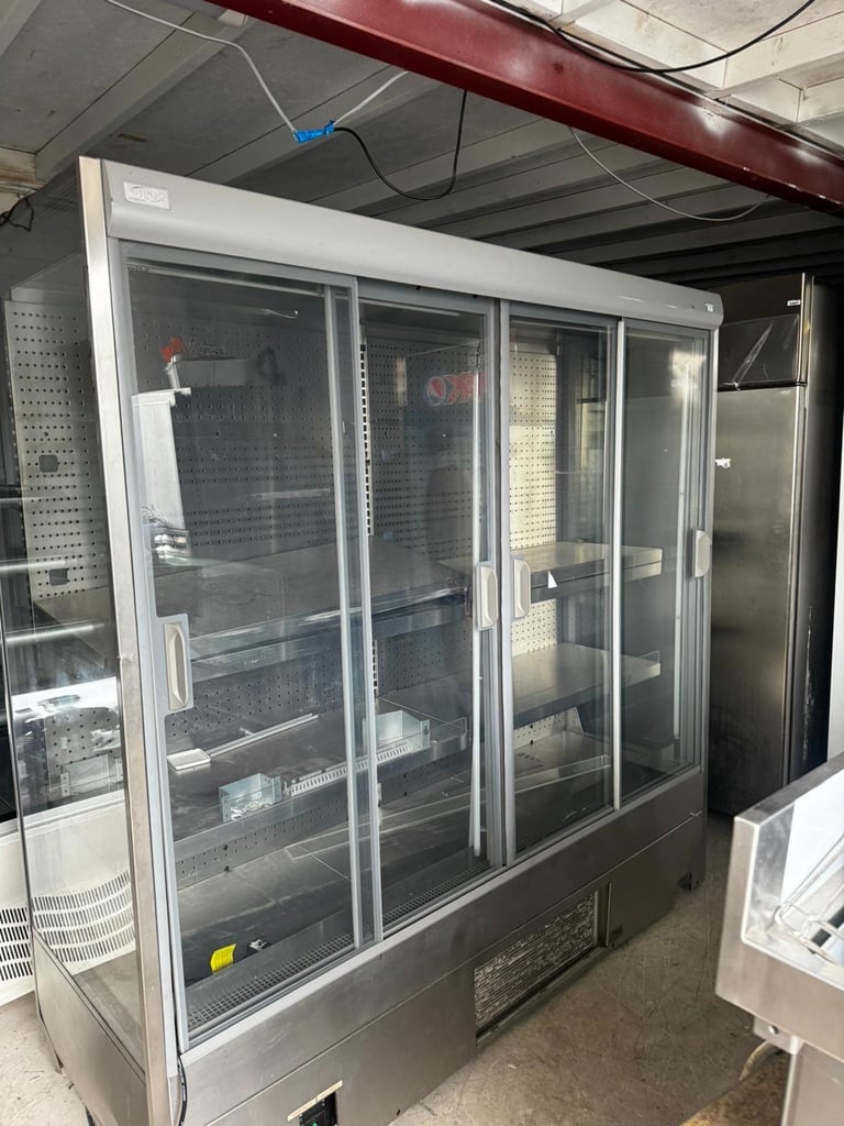 Commercial drinks fridges sliding doors like new cafe shop restaurant 