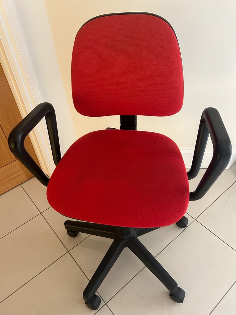image for Adjustable red office chair