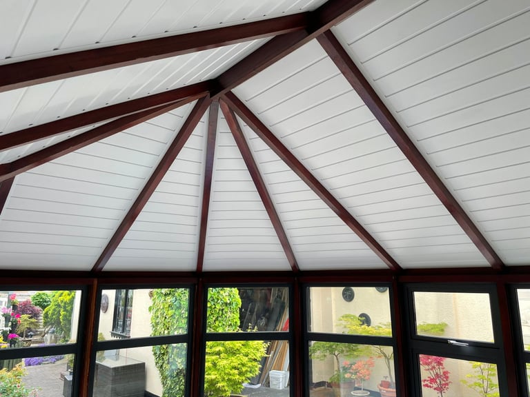 CONSERVATORY INSULATION Efficway install PVC PANELED CEILING Supplied & Fitted all incl.