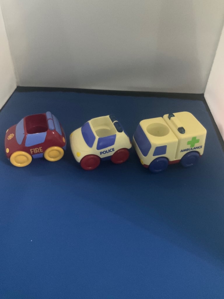Happy Land Police station and Fire station with vehicles and figures