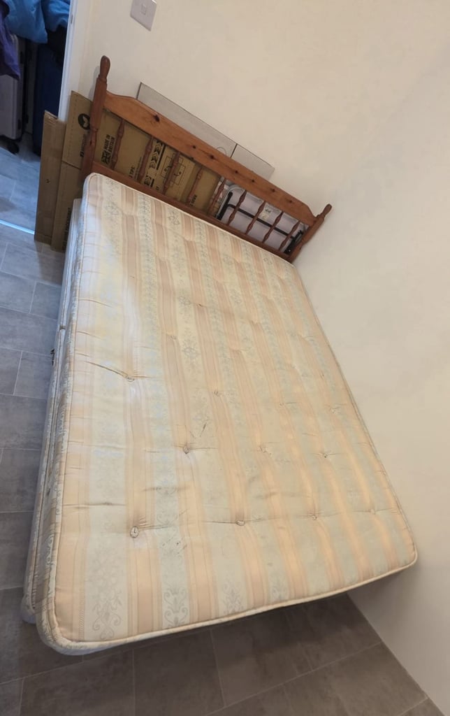 Divan double bed with mattress 