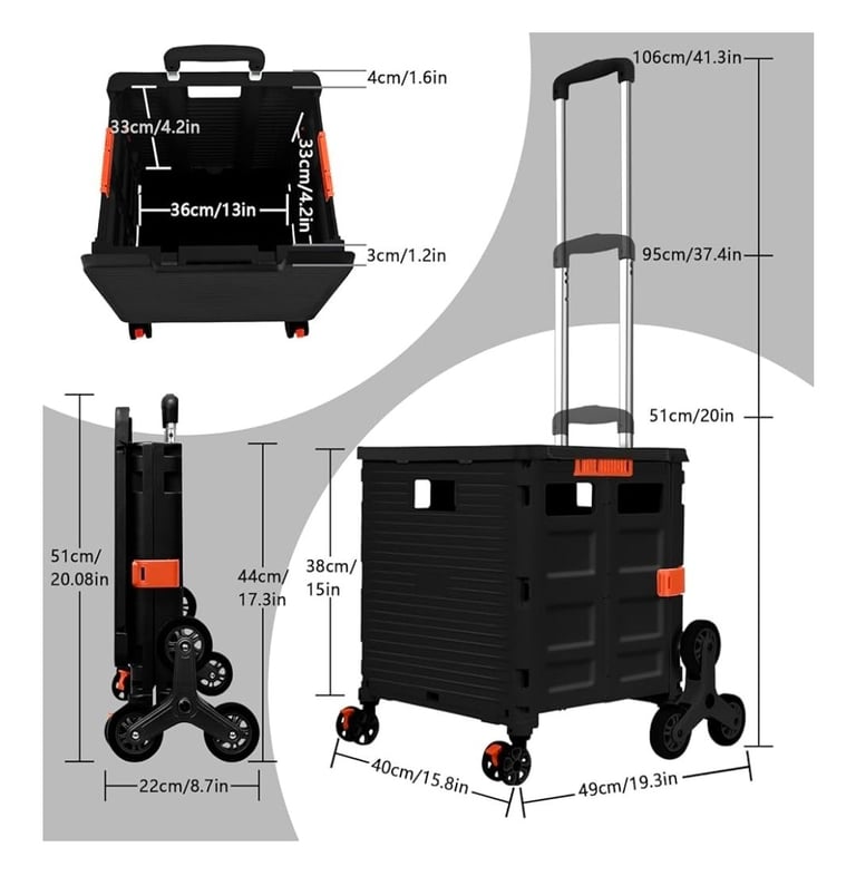 A new still boxed Heavy Duty plastic trolly it has ajustable hight handle and it 