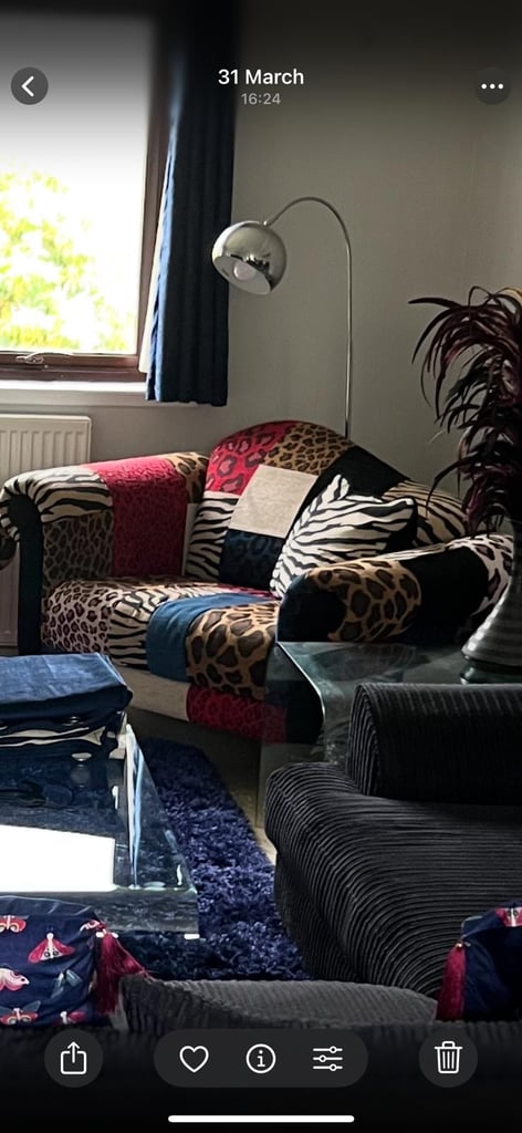 Stunning patchwork oversized chair + Large matching footrest £180 Ono 