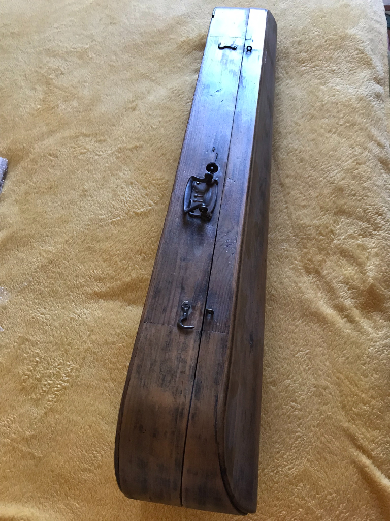 Antique Wooden ‘ Coffin ’ Violin Case Victorian Edwardian Wood