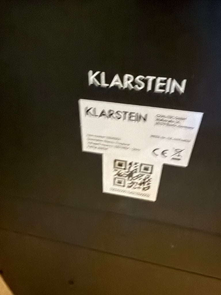 White Klarstein 2000w electric panoramic fire 