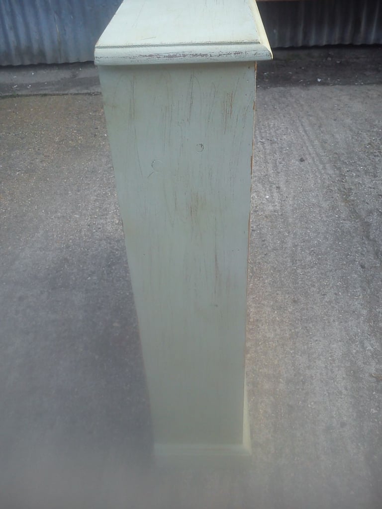 Upcycled, vintage, shabby chic, pine shelves.