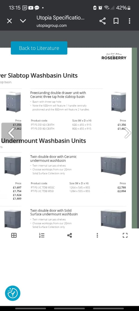 Roseberry by Utopia drawer unit