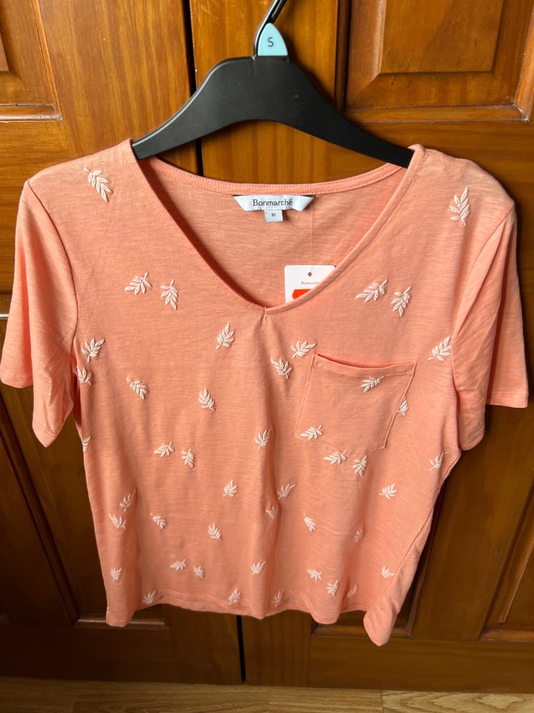 image for Ladies peach t- shirt bonmarche