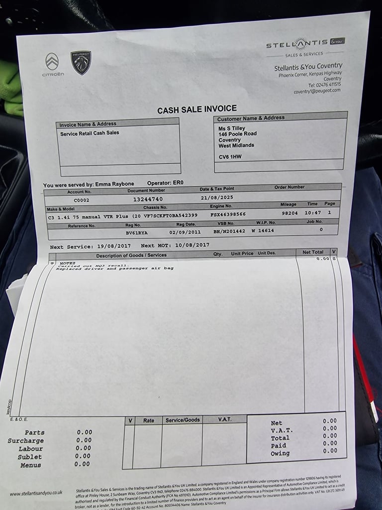 Citroen C3 2011, Full Service History, 2 keys