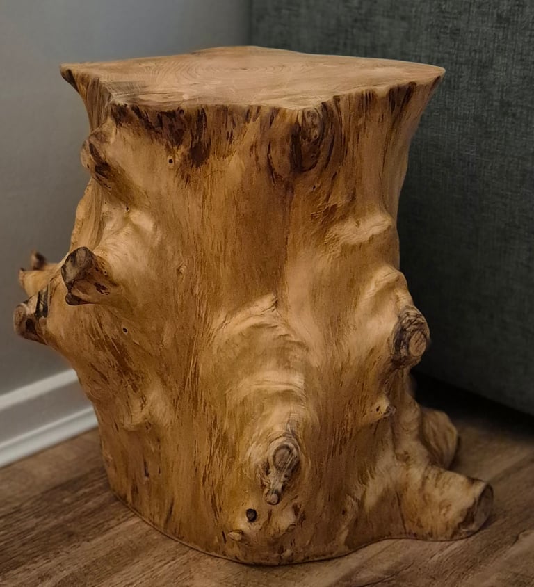 Rustic handmade Live Edge Furniture: Bespoke Sustainable Design, end table. 