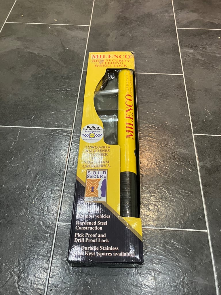 image for Milenco Steering Wheel Lock - High Security Sold Secure Gold - Brand New