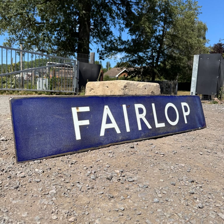 image for London Underground Enamel Sign Large Original Vintage Fairlop Station Railwayana Antique