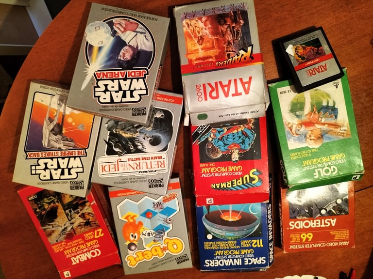 ATARI VIDEO COMPUTER SYSTEM CX-2600 WITH GAMES